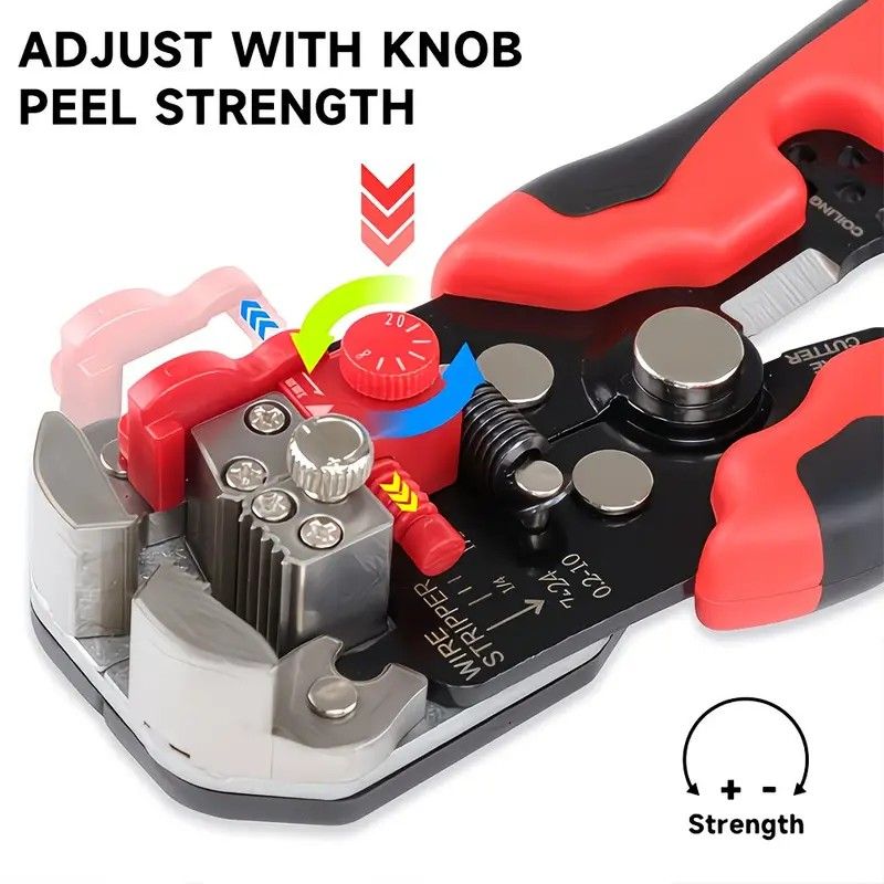 Multifunctional Wire Stripper, Five-in-One All-Purpose, Widely Compatible with 7-24 AWG, Intelligent Adjustment for Precise Stripping Without Damaging Core, Full Capabilities in Cutting, Crimping, Splitting, and Winding, Essential for Electricians and DIY - Image 7