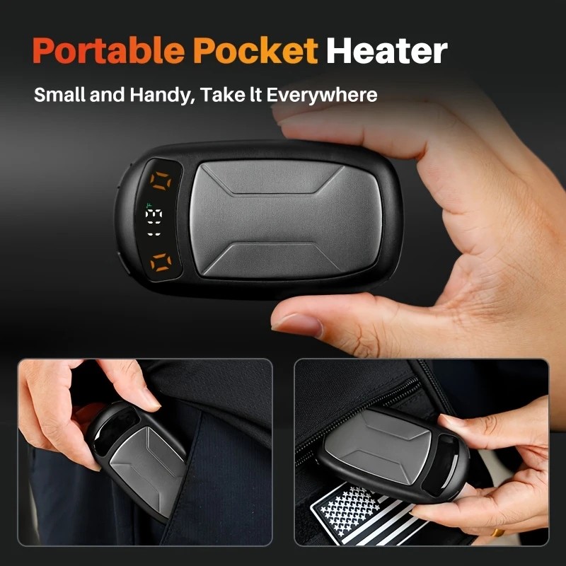 2PCS of rechargeable hand warmers with COB lights, featuring rapid heating, 3 adjustable modes, and a portable magnetic electric design. - Image 4