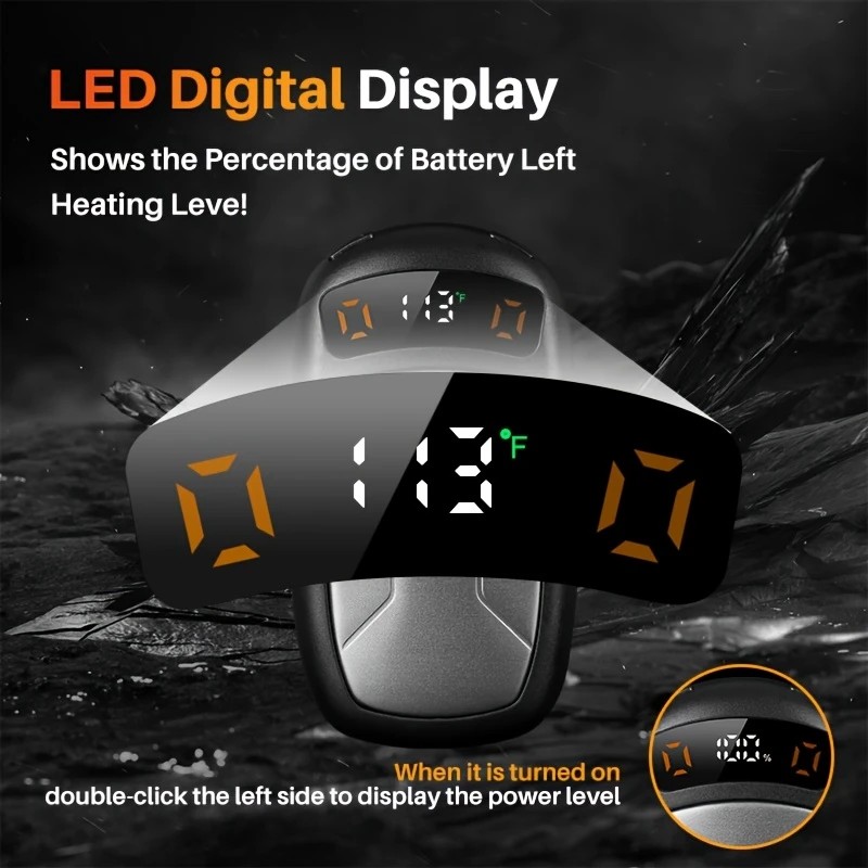 2PCS of rechargeable hand warmers with COB lights, featuring rapid heating, 3 adjustable modes, and a portable magnetic electric design. - Image 5