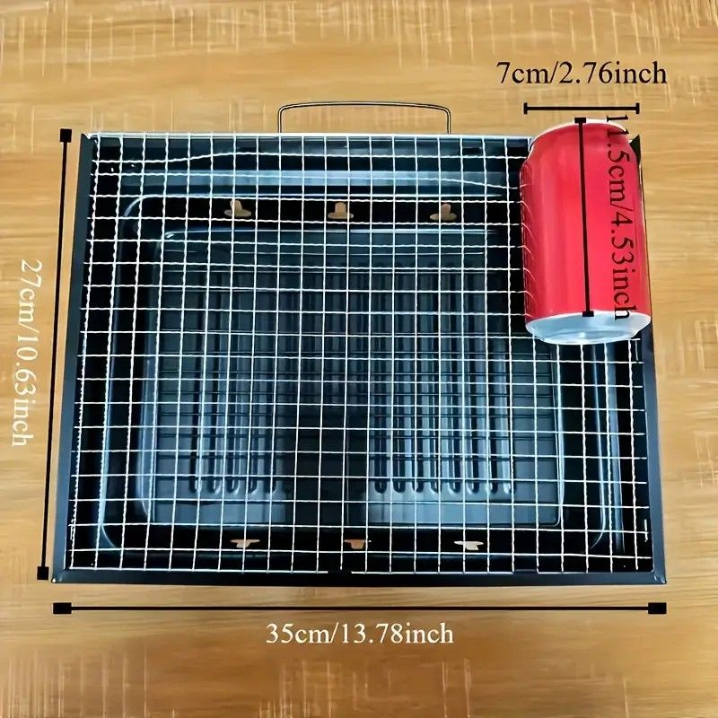 Portable Folding Grill: 4-Step Assembly, Light & Portable, Sturdy Design, Enjoy Outdoor Grilling Anytime - Image 5