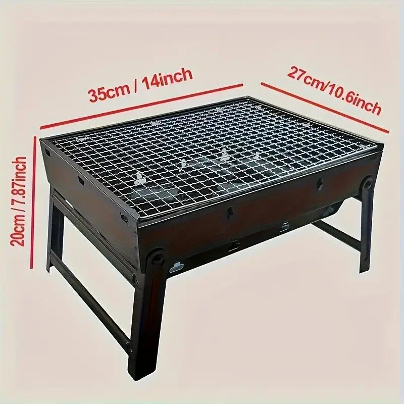 Portable Folding Grill: 4-Step Assembly, Light & Portable, Sturdy Design, Enjoy Outdoor Grilling Anytime - Image 7