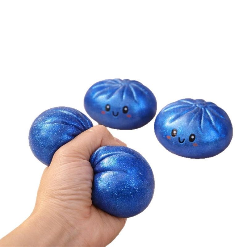 Simulated Smiley Steamed Bun Squishy Toy, Cute Stress Relief Plaything, Soft Slow-Rebound Texture, Adorable Desktop Decor（Red pinch） - Image 7