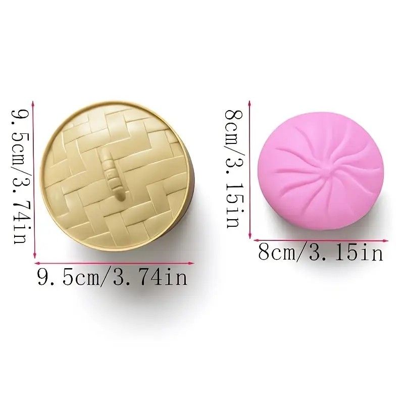 Simulated Smiley Steamed Bun Squishy Toy, Cute Stress Relief Plaything, Soft Slow-Rebound Texture, Adorable Desktop Decor（Golden pinching） - Image 8