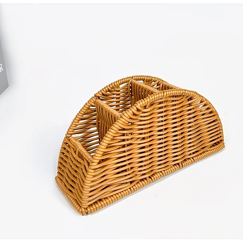 Handwoven Remote Control Storage Box, eco-friendly material, large capacity for categorized storage, fits coffee tables and desktops, easily eliminates clutter, adding a natural and warm touch to your home.(dull grey) - Image 3