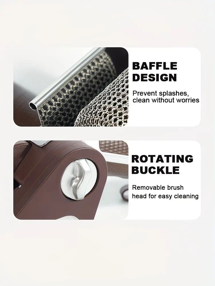 LED-lit electric barbecue brush, rechargeable rotating cleaning, instantly cleans the grill after backyard BBQ, lazy cleaning essential.(BROWN) - Image 5