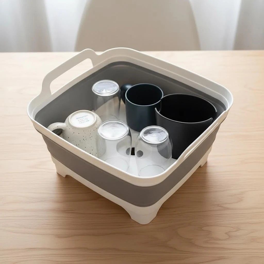 Portable Folding Sink: Space-Saving Storage, Multi-Use for Kitchen, Balcony, and Outdoors - Image 4