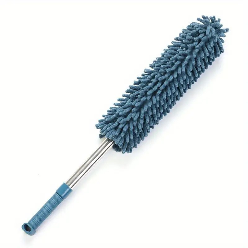 （navy blue）Household Cleaning Duster / Static Duster / Dust Sweeper / Telescopic & Non-Shedding / Washable & Bendable / High-Reach Cleaning Tool / Cleaning Tools & Supplies - Image 2