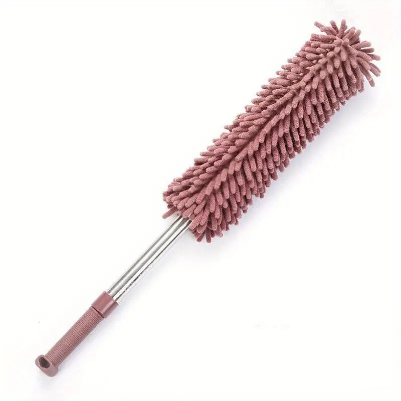 Coffee brown  Household Cleaning Duster / Static Duster / Dust Sweeper / Telescopic & Non-Shedding / Washable & Bendable / High-Reach Cleaning Tool / Cleaning Tools & Supplies - Image 1