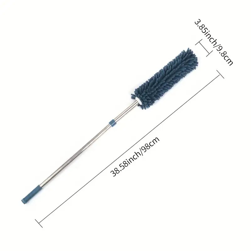 pale green  Household Cleaning Duster / Static Duster / Dust Sweeper / Telescopic & Non-Shedding / Washable & Bendable / High-Reach Cleaning Tool / Cleaning Tools & Supplies - Image 3