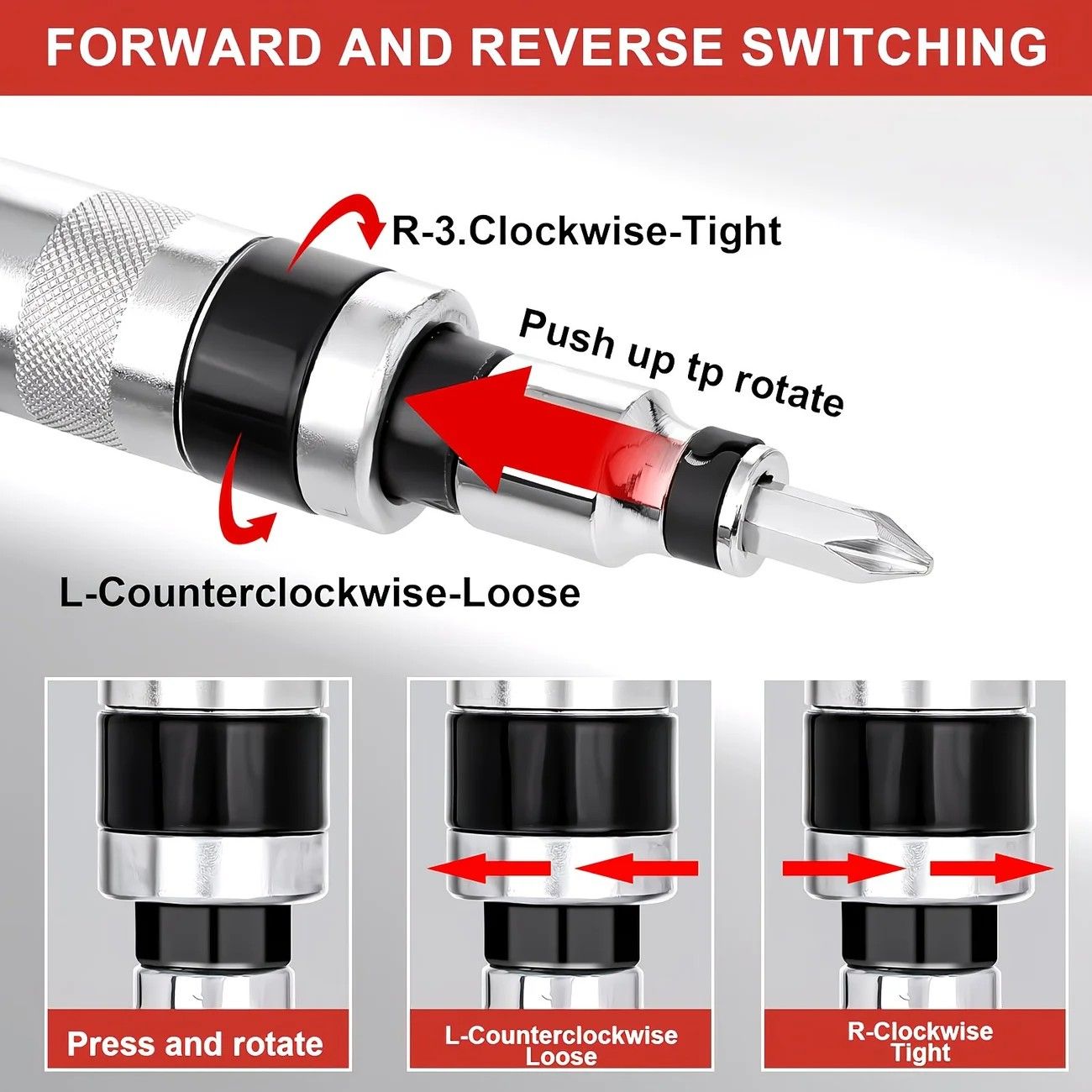 16-Piece Manual Impact Screwdriver Set: One Tap to Loosen, One Turn to Tighten, the Universal Tool for Home and Auto Repair - Image 4