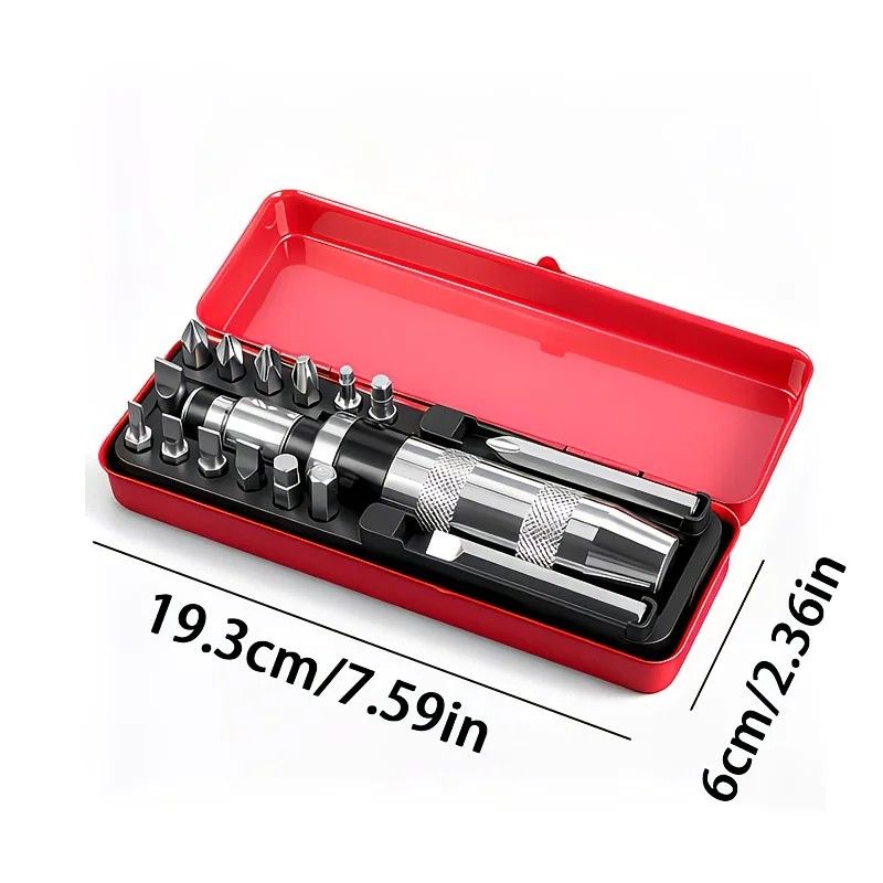 16-Piece Manual Impact Screwdriver Set: One Tap to Loosen, One Turn to Tighten, the Universal Tool for Home and Auto Repair - Image 6