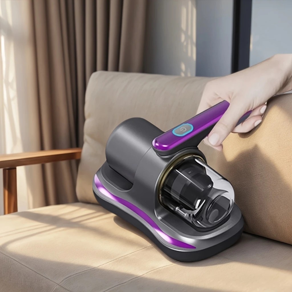 purple Wireless Mite Removal Vacuum: Blue Light Sterilization, Deep Cleaning for Beds & Cars, Long Battery Life, One-Touch Purity - Image 3