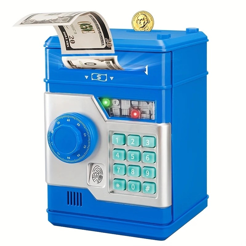 PINK Children's Password Piggy Bank, Dual Lock, Automatic Bill Intake, Develops Savings Habit, Multiple Colors Available, Battery Not Included - Image 3