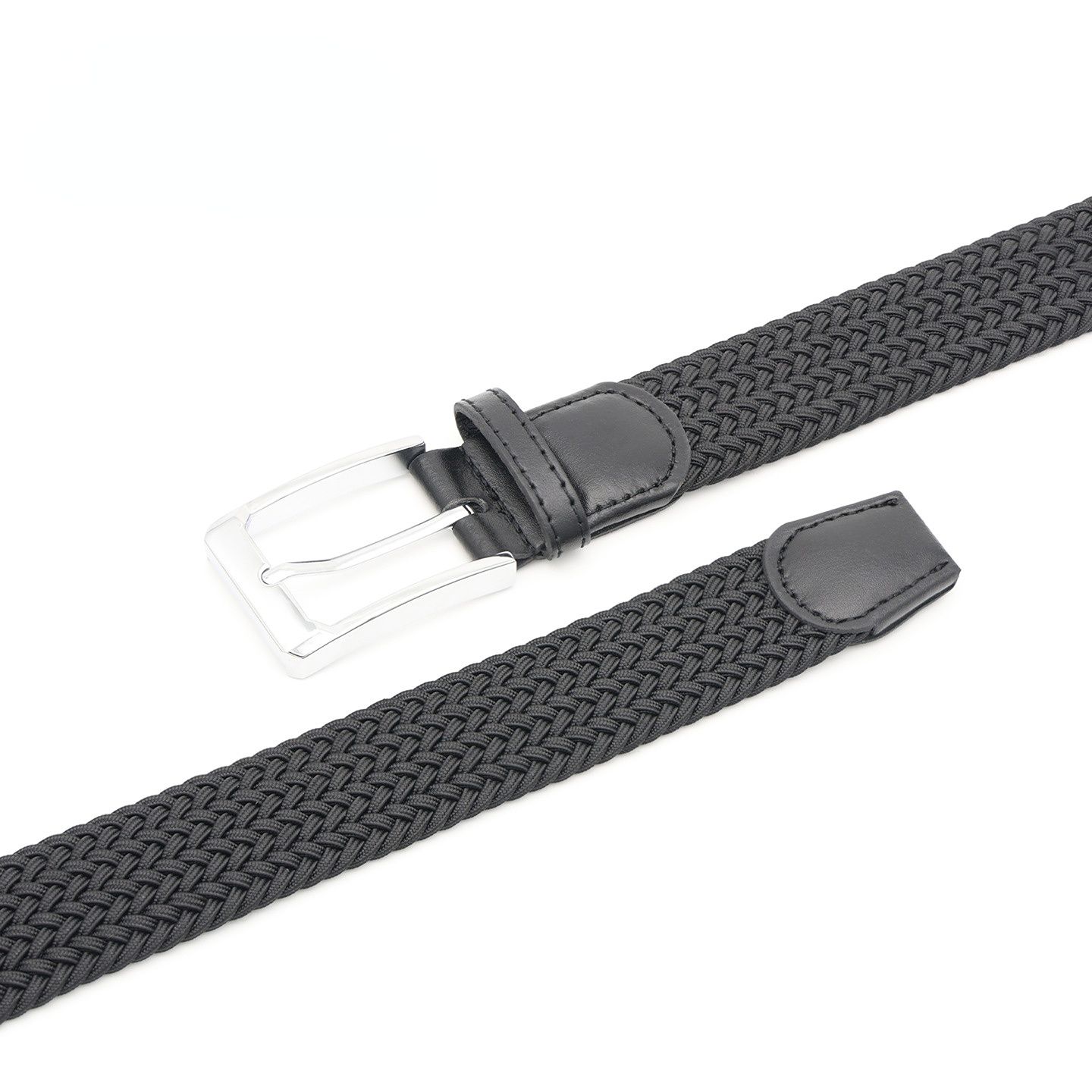 No-Hole Elastic Woven Belt, Unisex Comfortable and Versatile, Strong Elasticity Anti-Loosening, Breathable and Skin-Friendly No Sweating, Essential for Outdoor Sports and Daily Commute, A Casual Style Choice/black:S code - Image 6