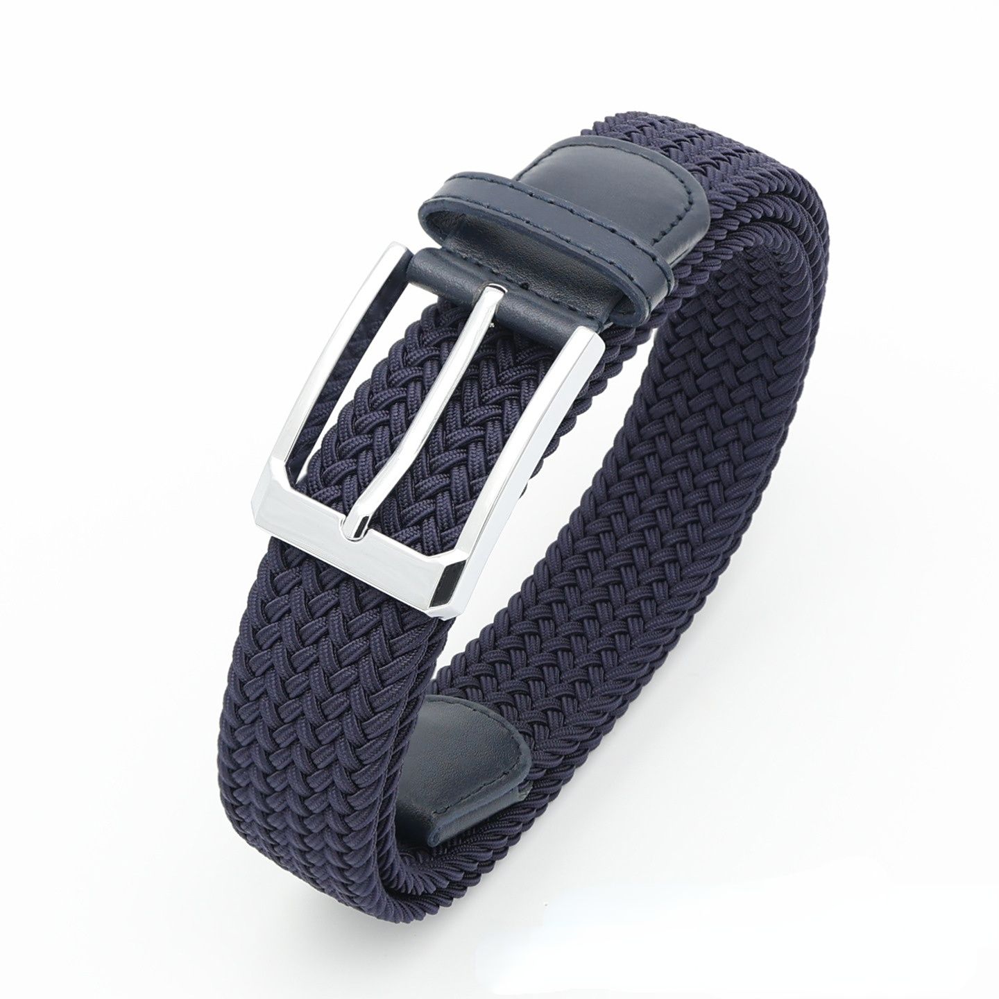 No-Hole Elastic Woven Belt, Unisex Comfortable and Versatile, Strong Elasticity Anti-Loosening, Breathable and Skin-Friendly No Sweating, Essential for Outdoor Sports and Daily Commute, A Casual Style Choice/BLUE:L code - Image 1