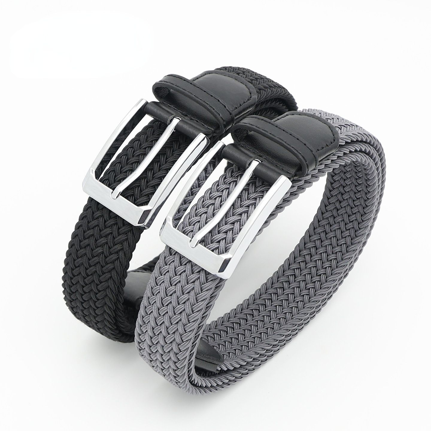 No-Hole Elastic Woven Belt, Unisex Comfortable and Versatile, Strong Elasticity Anti-Loosening, Breathable and Skin-Friendly No Sweating, Essential for Outdoor Sports and Daily Commute, A Casual Style Choice/BLUE:L code - Image 2
