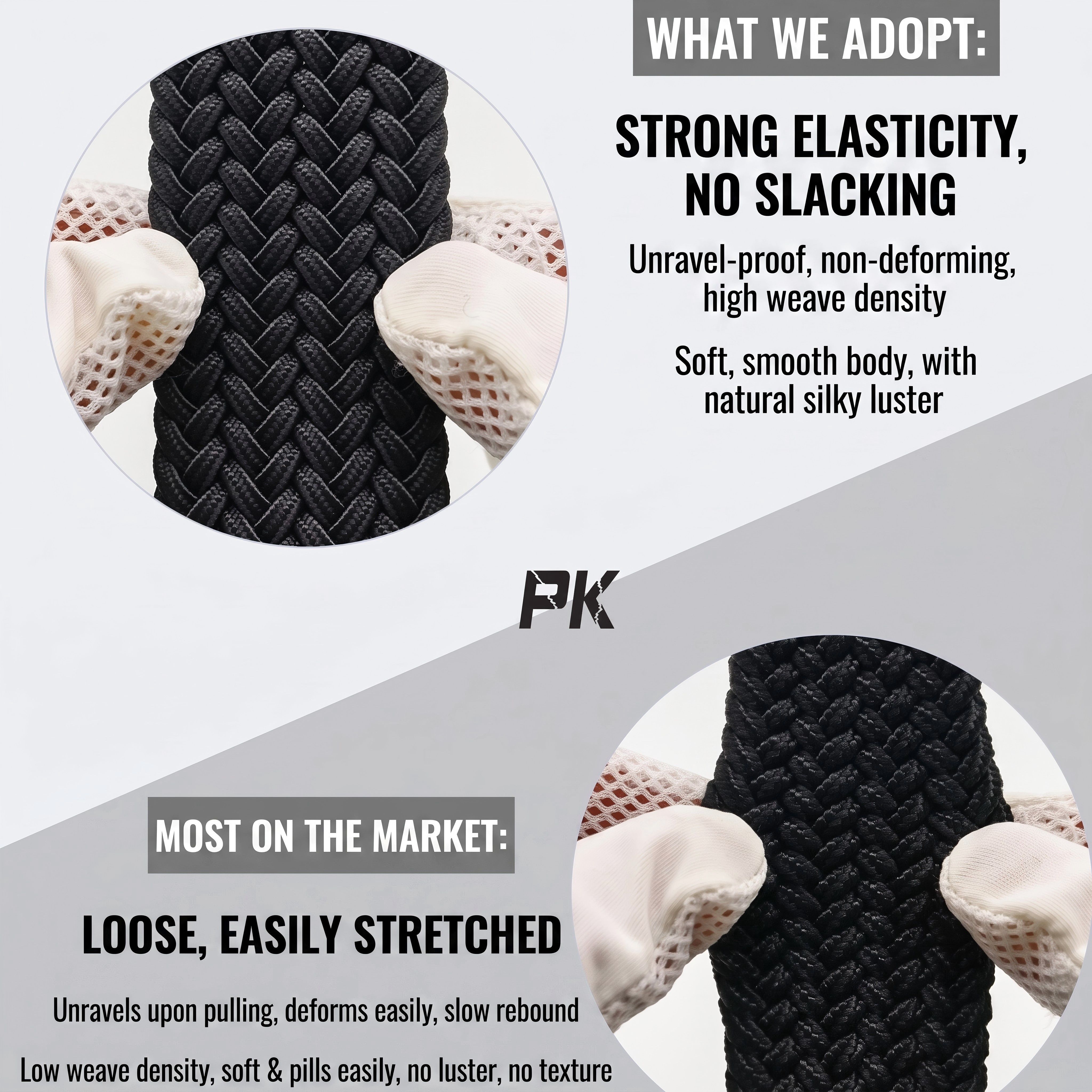 No-Hole Elastic Woven Belt, Unisex Comfortable and Versatile, Strong Elasticity Anti-Loosening, Breathable and Skin-Friendly No Sweating, Essential for Outdoor Sports and Daily Commute, A Casual Style Choice/khaki:M code - Image 4