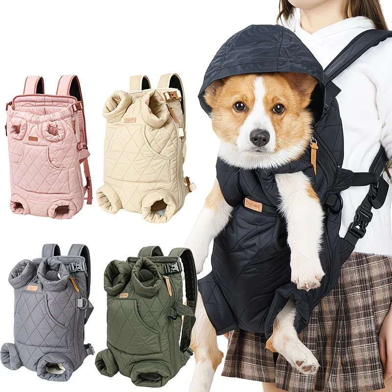 Winter Pet Front Pack: Warm, Lightweight, Hands-Free, Cozy Companion for Every Journey/black - Image 2