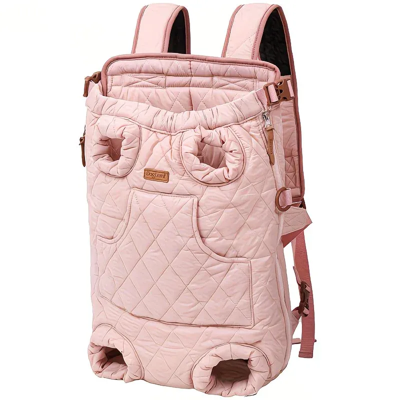 Winter Pet Front Pack: Warm, Lightweight, Hands-Free, Cozy Companion for Every Journey/PINK - Image 1