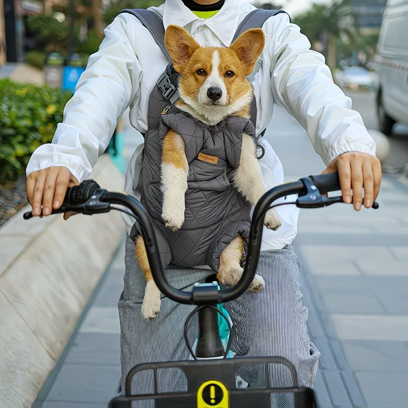 Winter Pet Front Pack: Warm, Lightweight, Hands-Free, Cozy Companion for Every Journey/pitch green - Image 4