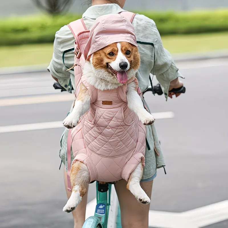 Winter Pet Front Pack: Warm, Lightweight, Hands-Free, Cozy Companion for Every Journey/pitch green - Image 7