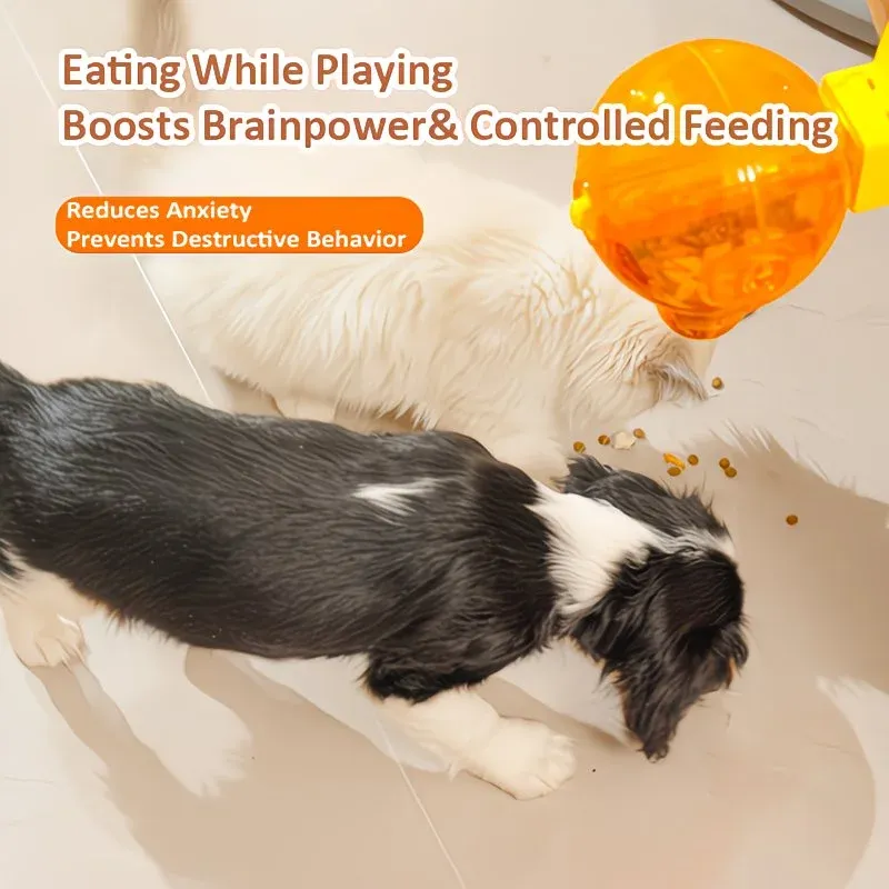 Pet Puzzle Spinning Feeder: 360° Slow Feeding Portion Control, Clip-On Installation, Eat While Playing/the little orange - Image 4