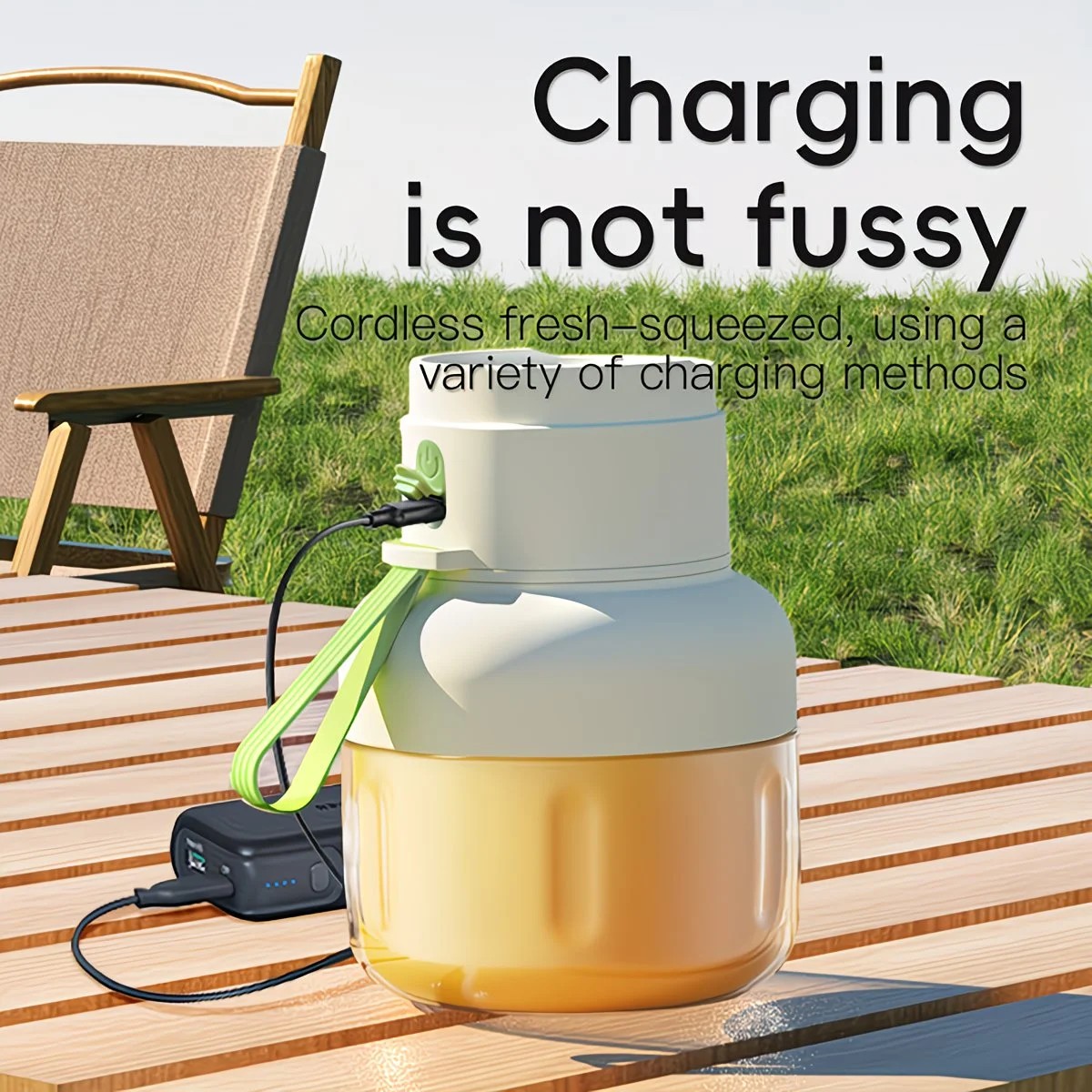 Portable multifunctional large-capacity tumbler, featuring powerful performance for juicing, baby food, and ice crushing. Perfect for home, outdoor, and fitness use, offering fresh and healthy beverages anytime, anywhere.green - Image 8