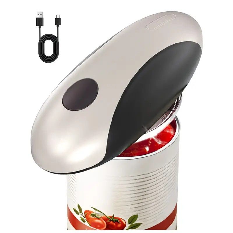 Smart Electric Can Opener, One-Touch Automatic Opening, Type-C Rechargeable with Long Battery Life, Safe and Smooth Edges Protect Hands, Ideal for Elderly, Arthritis Sufferers, and Those with Manicured Nails, Essential Effort-Saving Kitchen Tool - Image 1