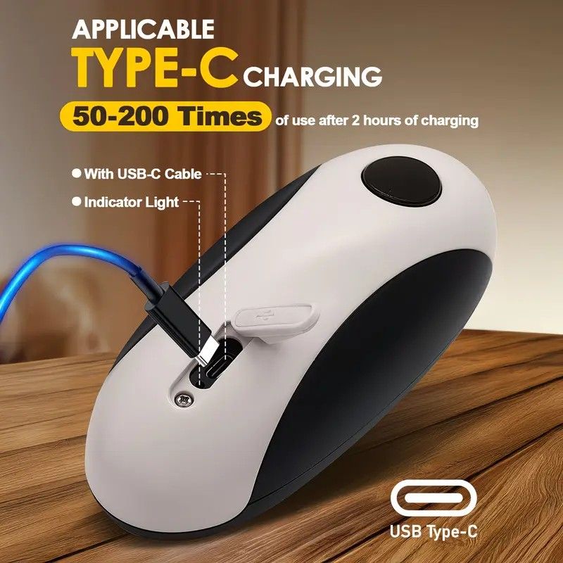 Smart Electric Can Opener, One-Touch Automatic Opening, Type-C Rechargeable with Long Battery Life, Safe and Smooth Edges Protect Hands, Ideal for Elderly, Arthritis Sufferers, and Those with Manicured Nails, Essential Effort-Saving Kitchen Tool - Image 3