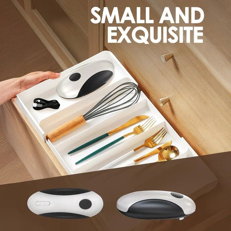 Smart Electric Can Opener, One-Touch Automatic Opening, Type-C Rechargeable with Long Battery Life, Safe and Smooth Edges Protect Hands, Ideal for Elderly, Arthritis Sufferers, and Those with Manicured Nails, Essential Effort-Saving Kitchen Tool - Image 6