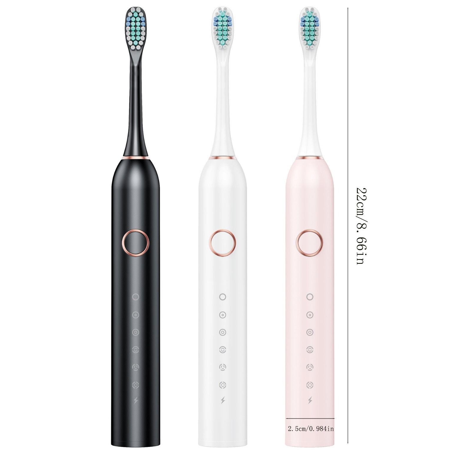 Sonic Electric Toothbrush with 6 Modes for Professional Dental Care, Deep Cleaning and Gum Protection, Ultra-Long Battery Life Up to 180 Days/White 4 brush head+storage box - Image 3