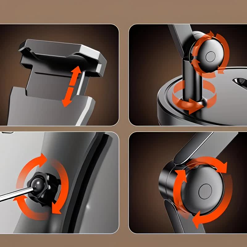 Robust and Adjustable Carbon Steel Phone Holder – Features a 360° Rotating Flexible Long Arm, Durable Carbon Steel Cantilever Base, Perfect for Watching TV Shows, Live Streaming, and Taking Selfies [Black] - Image 8