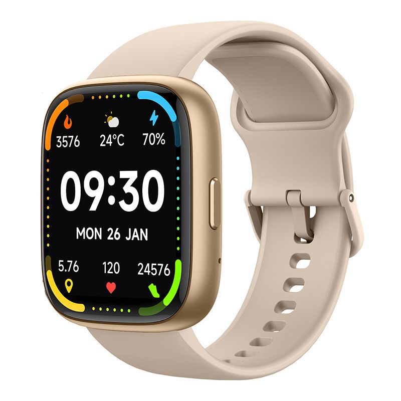 Smartwatch Voice Assistant Bluetooth Calling Health Monitoring Step Tracking  Message Alerts/golden - Image 1