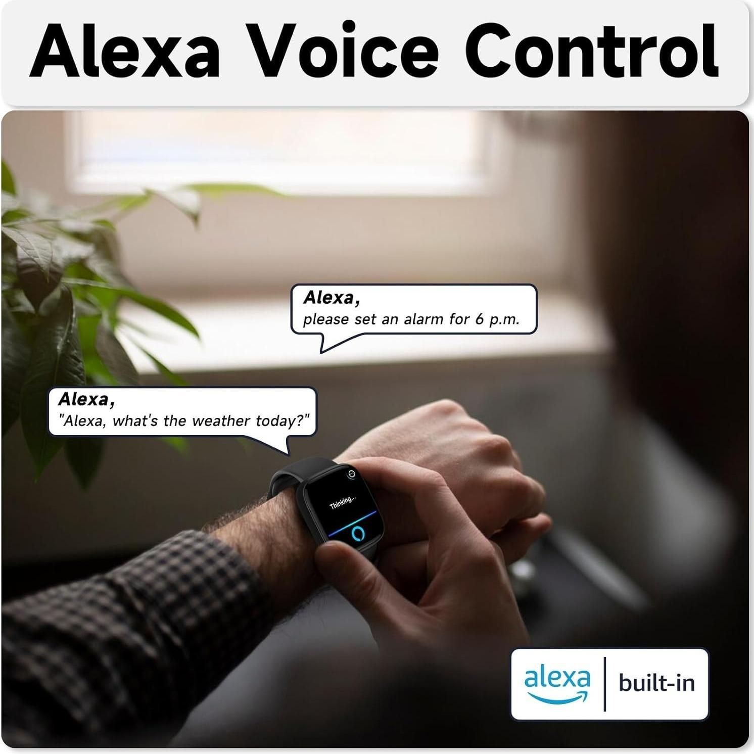 Smartwatch Voice Assistant Bluetooth Calling Health Monitoring Step Tracking  Message Alerts/blue - Image 8