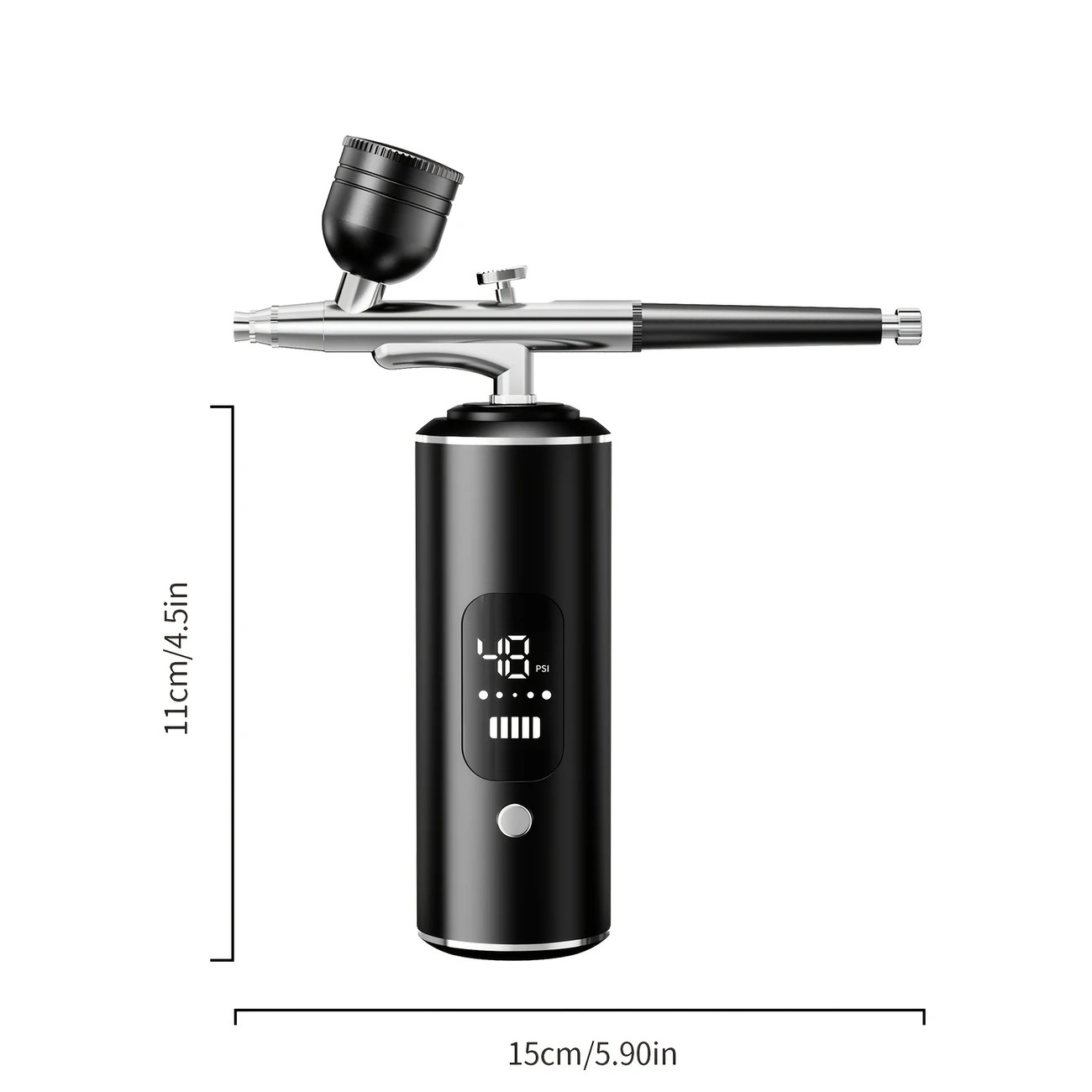 Black Portable Wireless Airbrush Kit, ideal for nail art, painting, cake decoration, and makeup. Rechargeable design, perfect for both amateurs and professionals. - Image 6