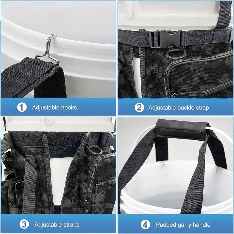 Multi-Functional Tactical Fishing Bucket Backpack, Waterproof Large Capacity, Built-in Livewell, All Gear Storage in One Bag - Image 5
