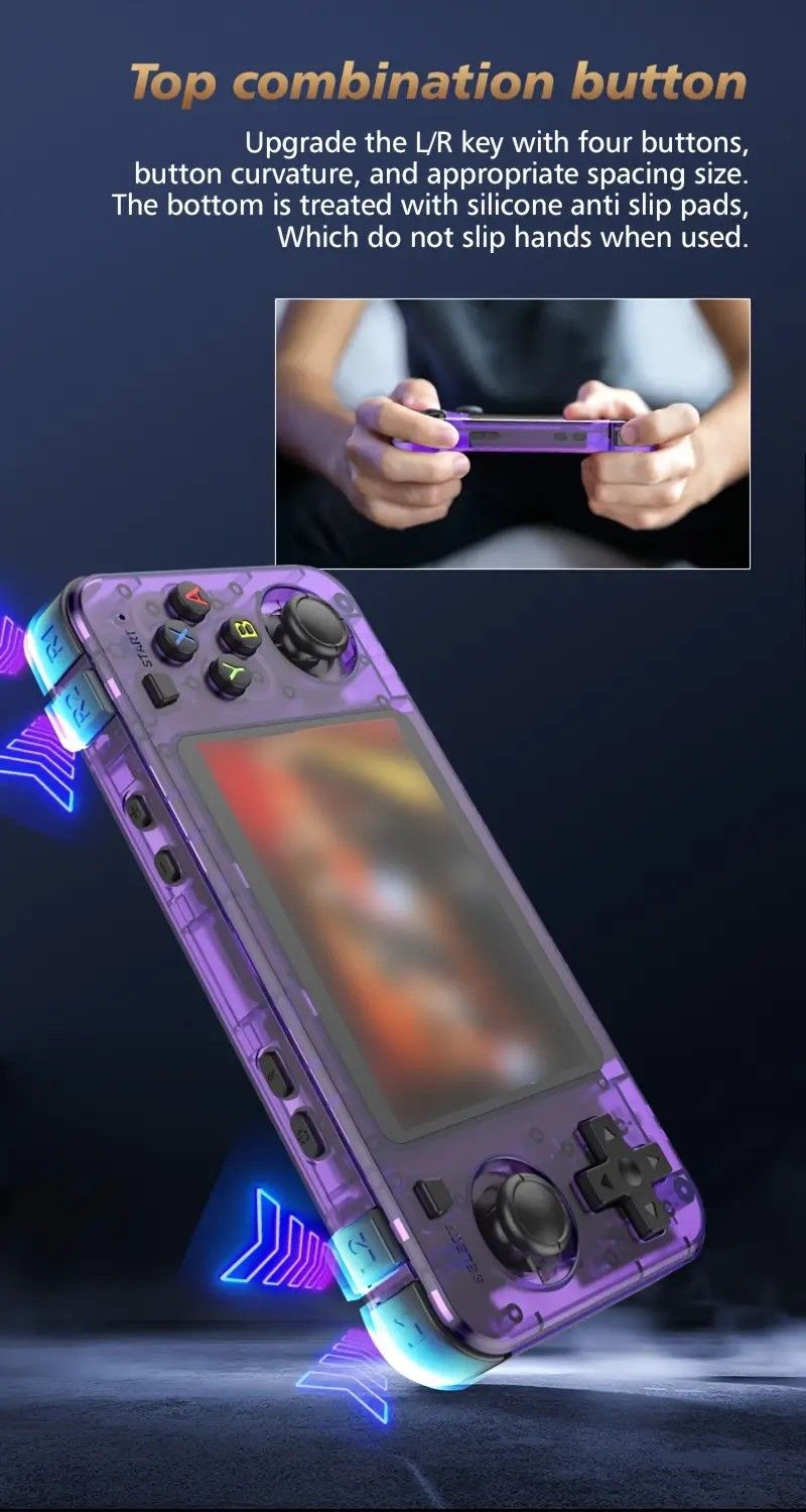 R36H Retro Game Console 64G  Handheld with 23 Emulators, Linux System, 3.5-inch IPS Screen, 640×480 Resolution, USB Charging, Ultra-Long Battery Life, Perfect Gift for Friends.RED - Image 6