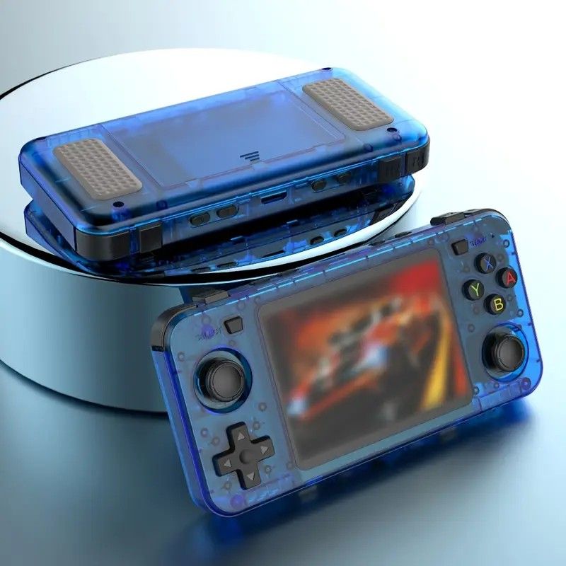R36H Retro Game Console 128G  Handheld with 23 Emulators, Linux System, 3.5-inch IPS Screen, 640×480 Resolution, USB Charging, Ultra-Long Battery Life, Perfect Gift for Friends.BLUE - Image 1