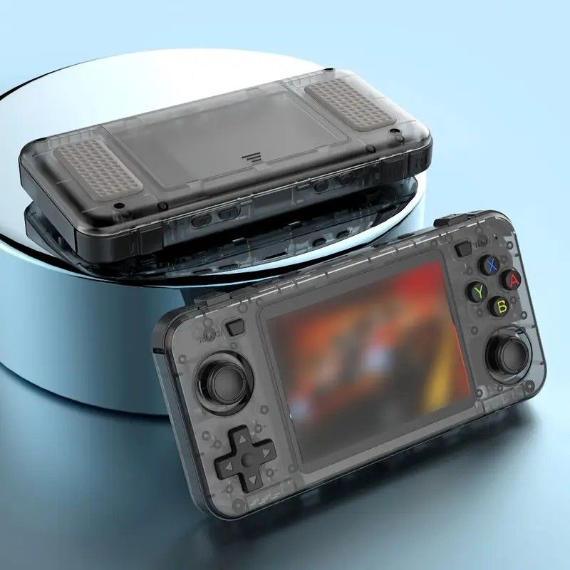 R36H Retro Game Console 128G  Handheld with 23 Emulators, Linux System, 3.5-inch IPS Screen, 640×480 Resolution, USB Charging, Ultra-Long Battery Life, Perfect Gift for Friends.BLACK - Image 1