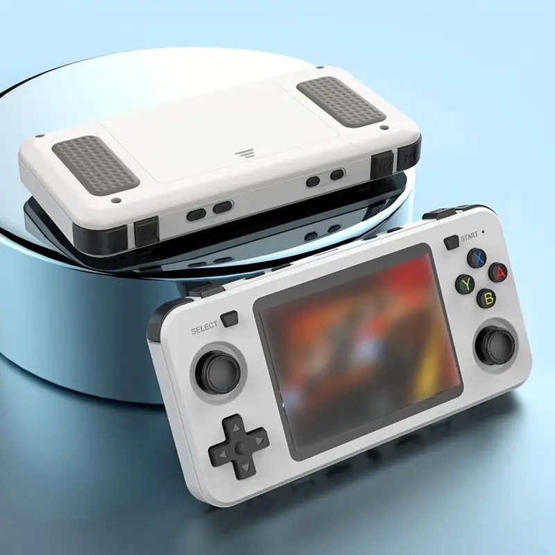 R36H Retro Game Console 128G  Handheld with 23 Emulators, Linux System, 3.5-inch IPS Screen, 640×480 Resolution, USB Charging, Ultra-Long Battery Life, Perfect Gift for Friends.WHITE - Image 1