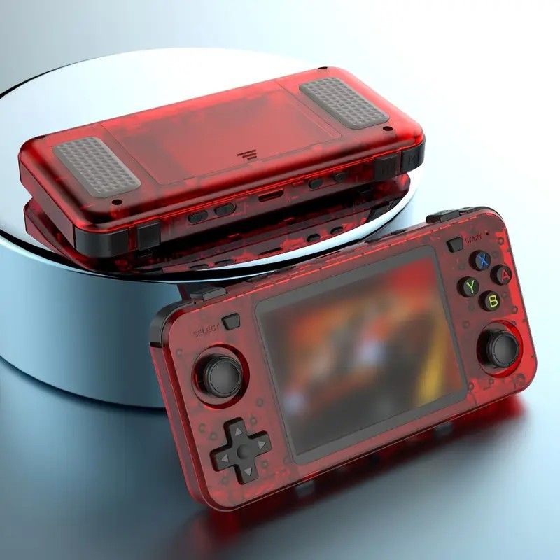 R36H Retro Game Console 128G  Handheld with 23 Emulators, Linux System, 3.5-inch IPS Screen, 640×480 Resolution, USB Charging, Ultra-Long Battery Life, Perfect Gift for Friends.RED - Image 1