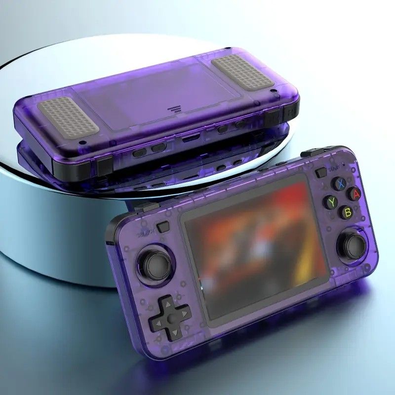 R36H Retro Game Console 128G  Handheld with 23 Emulators, Linux System, 3.5-inch IPS Screen, 640×480 Resolution, USB Charging, Ultra-Long Battery Life, Perfect Gift for Friends.purple - Image 2