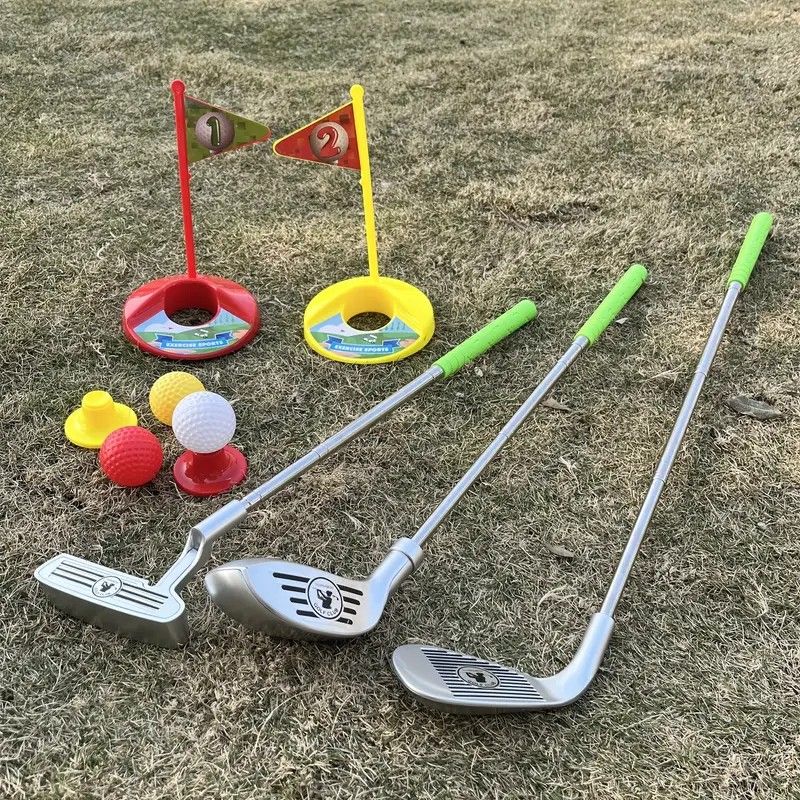 Set Golf Kanak-kanak Tongkat Teleskopik Mainan Luar Dalam Rumah Interaktif - Image 4