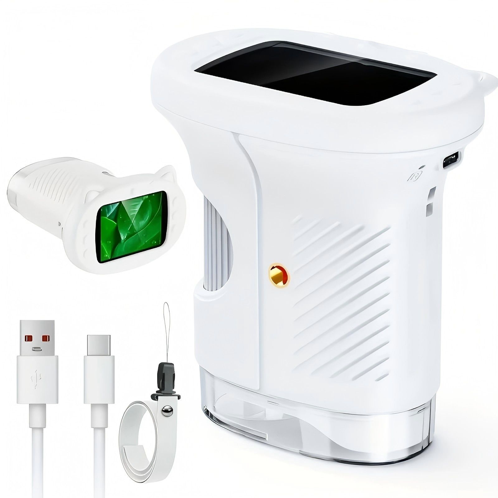 Children's 1000X Digital Microscope 2.4 Inch IPS Screen Portable Mini LED Microscope with Photo Video and PC Connection Science Educational Toy.WHITE - Image 1