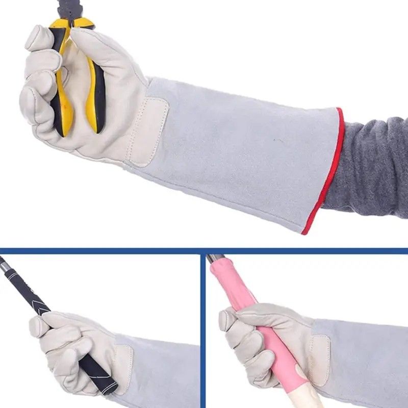 Thermal Leather Freezer Work Gloves – Thinsulate Lined, Kevlar Reinforced Cold Store & Outdoor Winter Safety Gloves(36cm/14.17in) - Image 3