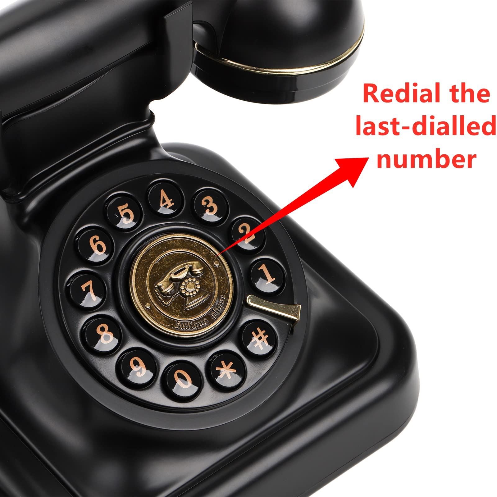 European Retro Desktop Phone: Classic look meets modern utility, free from digital distractions, perfect for home and office, reviving elegant call moments. - Image 3