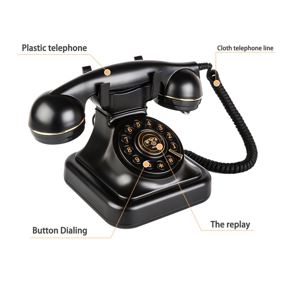 European Retro Desktop Phone: Classic look meets modern utility, free from digital distractions, perfect for home and office, reviving elegant call moments. - Image 5