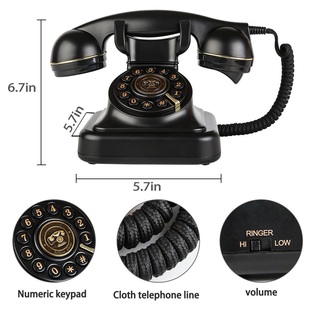 European Retro Desktop Phone: Classic look meets modern utility, free from digital distractions, perfect for home and office, reviving elegant call moments. - Image 6