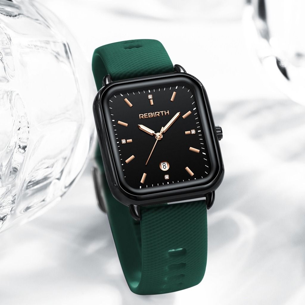 Elegant Retro Preppy Style Women's Quartz Watch - Square Black Dial with Pink Silicone Strap, Zinc Alloy Case, Non-Rechargeable Battery/PINK - Image 8