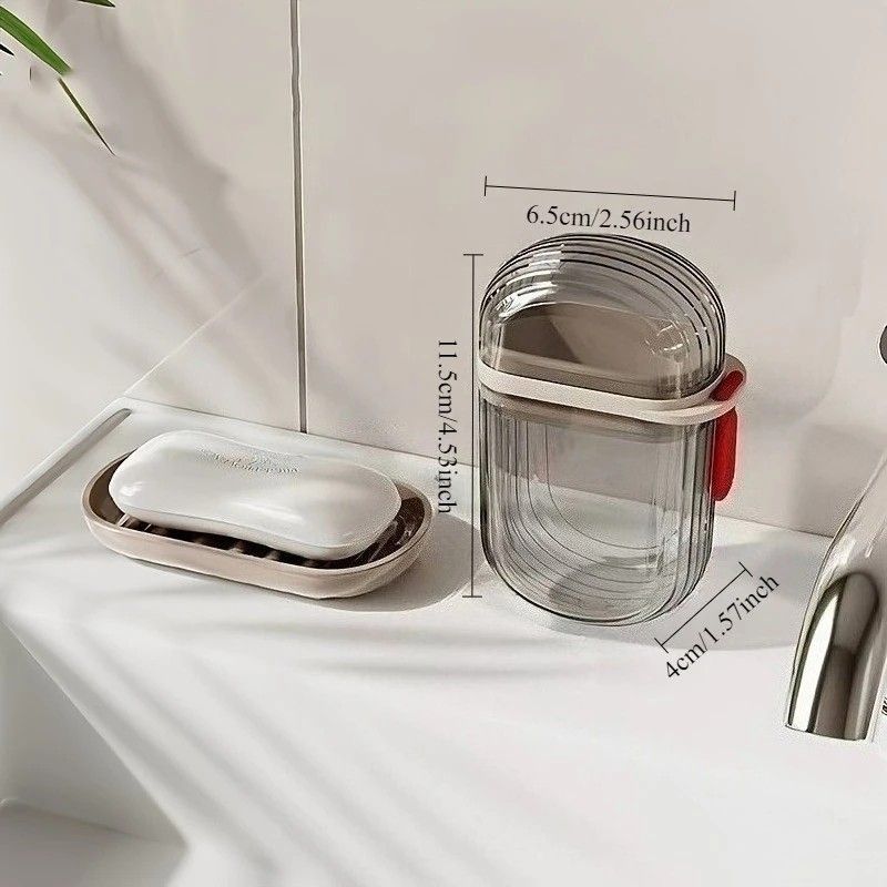 5PCS Portable Soap Case with Lid - Leak-proof Travel Soap Box, Compact Oval Soap Dispenser with Drain Holes, Transparent Lid for Easy Identification, Lightweight and Hygienic, Suitable for Camping, Gym, Bathroom, Kitchen - Durable PET Material, Bathroom S - Image 6